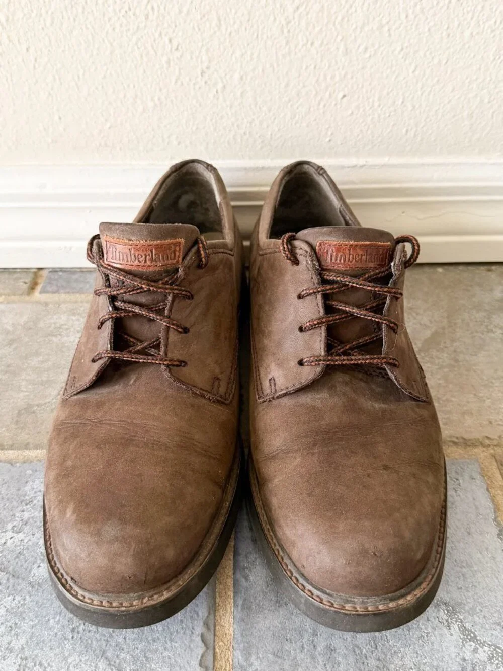 Timberland Men’s Size 10 Brown Leather Oxford Casual Shoes Lace Up
